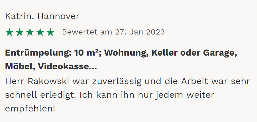 Bewertung Rakowski 2